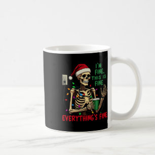 Taza De Café Navidades de Skeleton divertidos alumbran que esto