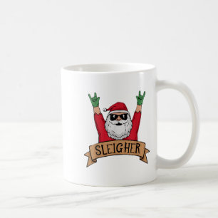 Taza De Café Navidades de Sleigher Rock N Roll Santa Claus