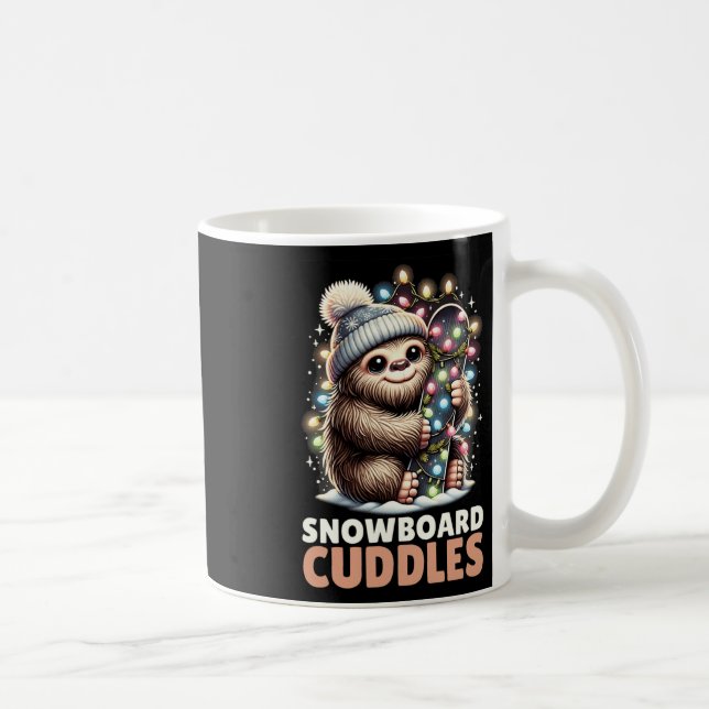 Taza De Café Navidades De Snowboard Cuddle Encendido De Snowboa (Derecha)