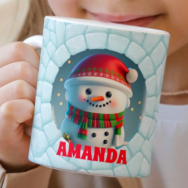 Taza De Café navidades de Snowman Personalizado niños chocolate (Subido por el creador)