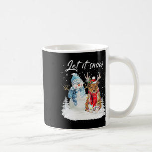 Taza De Café Navidades de Snowman Sheepdog Santa Dog