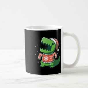 Taza De Café Navidades de T-rex divertidos dinosaurios Ugly Sau