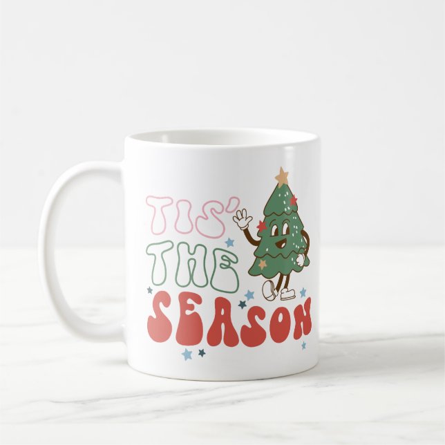 Taza De Café Navidades De Temporada Retro (Izquierda)