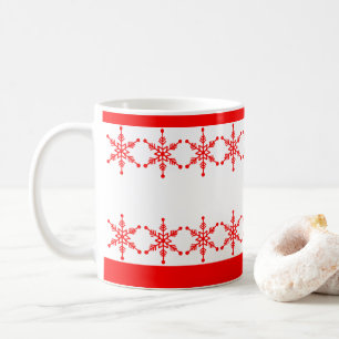 Taza De Café Navidades De Tiempo Festividad De Snowflake Mug.