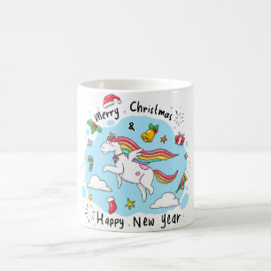 Taza De Café Navidades de Unicornio