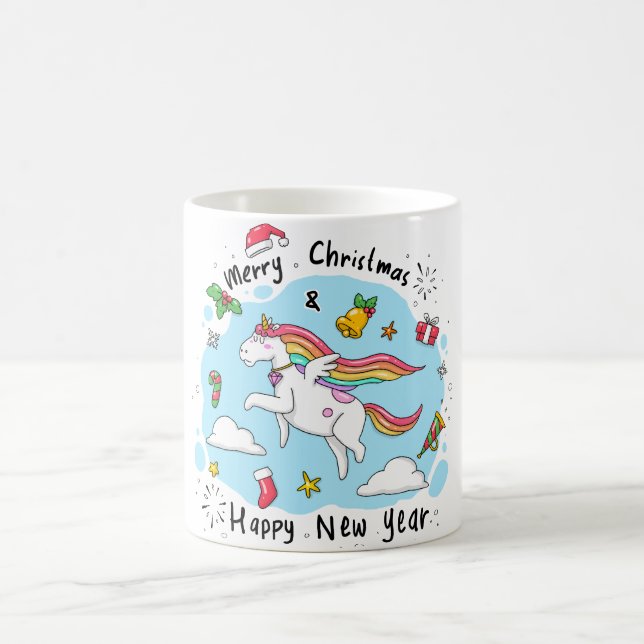 Taza De Café Navidades de Unicornio (Centro)