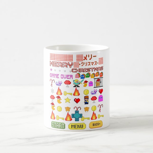 Taza De Café Navidades de vacaciones de Mikitiez videogame cute (Centro)