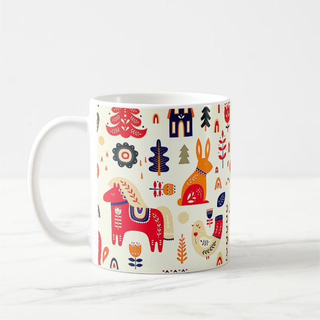 Taza De Café Navidades de vacaciones de Noruega Mug (Izquierda)