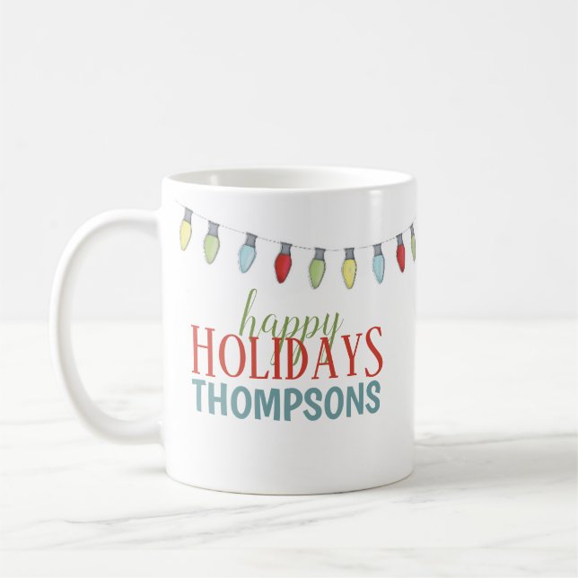 Taza De Café Navidades de vacaciones de Personalizado lindo Nom (Izquierda)