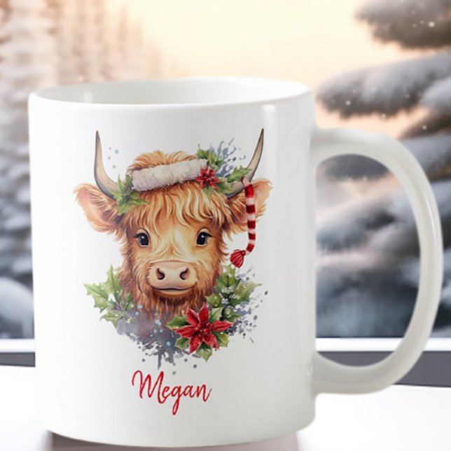 Taza De Café Navidades de vacaciones de vacas en la montaña San (Subido por el creador)