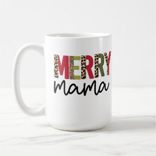 Taza De Café Navidades de vacaciones "Merry Mama" de moda
