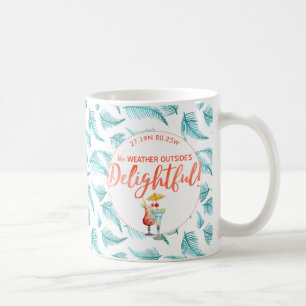 Taza De Café Navidades de vacaciones tropicales en foto de los 
