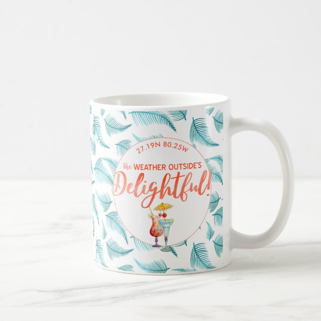 Taza De Café Navidades de vacaciones tropicales en foto de los  (Derecha)