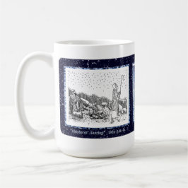 Taza De Café Navidades de "viaje de pastores" cargan peluca