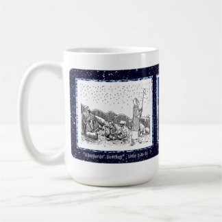 Taza De Café Navidades de "viaje de pastores" cargan peluca