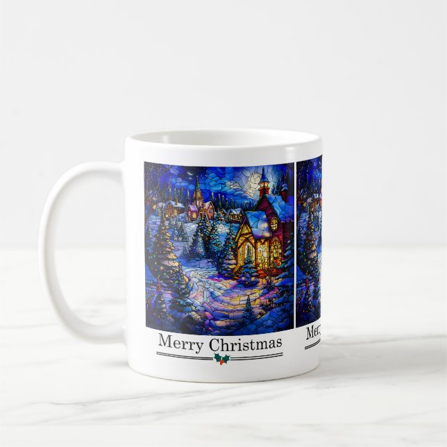 Taza De Café Navidades de vidrio contenido Mug (Izquierda)