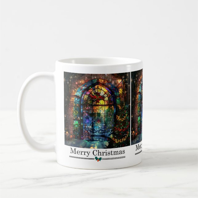 Taza De Café Navidades de vidrio contenido Mug (Izquierda)