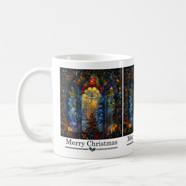 Taza De Café Navidades de vidrio contenido Mug (Izquierda)