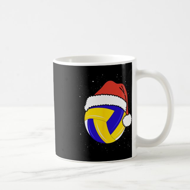 Taza De Café Navidades de voleibol matan a Santa Claus Gorra Xm (Derecha)