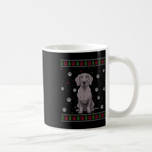 Taza De Café Navidades de Weimaraner Sweater Xmas Mascota Anima