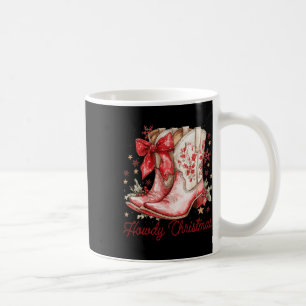 Taza De Café Navidades de Western Howdy Cowgirl Boot Coquette B