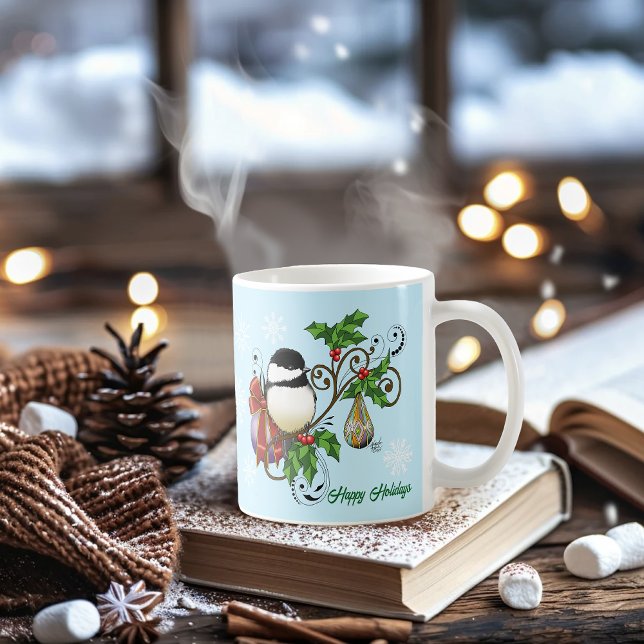 Taza De Café Navidades de Winter Chickadee (Subido por el creador)