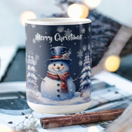 Taza De Café Navidades de Winter Forest Snowman