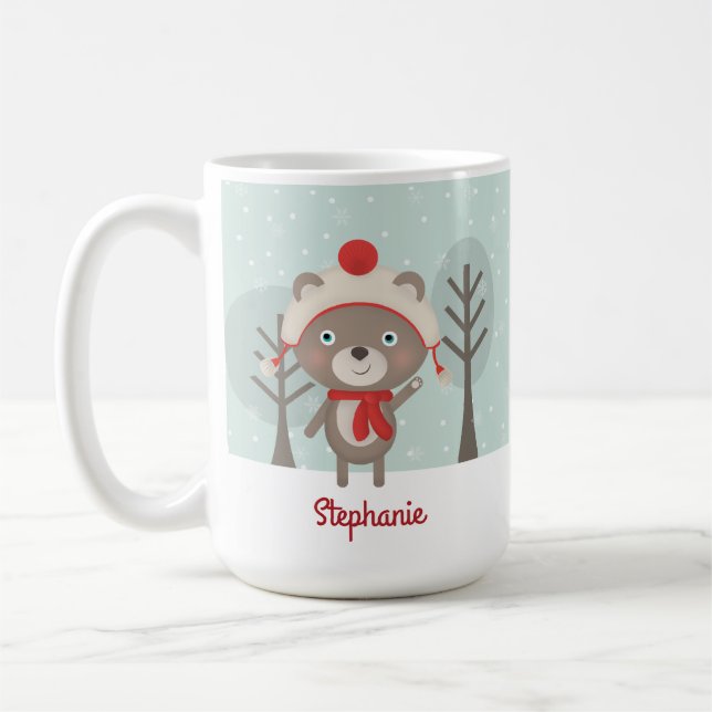 Taza De Café Navidades de Woodland Bear (Izquierda)