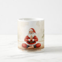 Navidades de yoga Santa Claus posando yoga