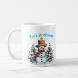 Taza De Café Navidades dejen que nieve Snowman Mug 11oz