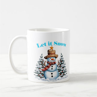 Taza De Café Navidades dejen que nieve Snowman Mug 11oz