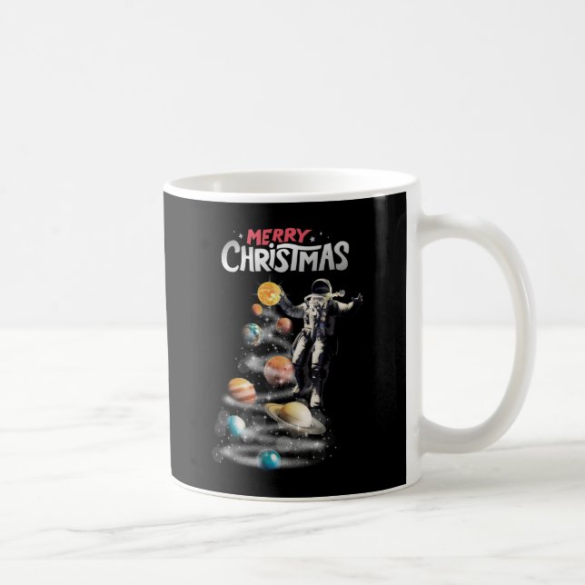 Taza De Café Navidades del Astronauta del Sistema Solar Espacia (Derecha)