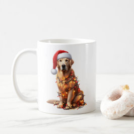 Taza De Café Navidades del Cachorro Golden Retriever