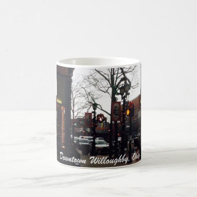 Taza De Café Navidades del centro de Willoughby Foto Mug (Centro)