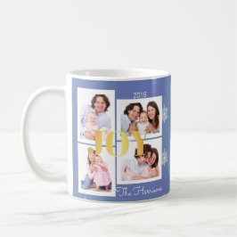 Taza De Café Navidades del Collage de fotos de la familia Joy G