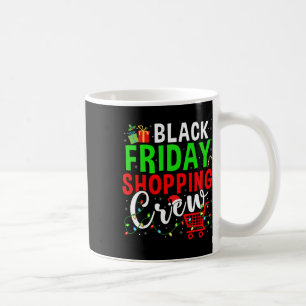 Taza De Café Navidades del equipo de compras del viernes ilumin