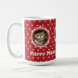 Taza De Café navidades del Gato "Happy Meow Year"