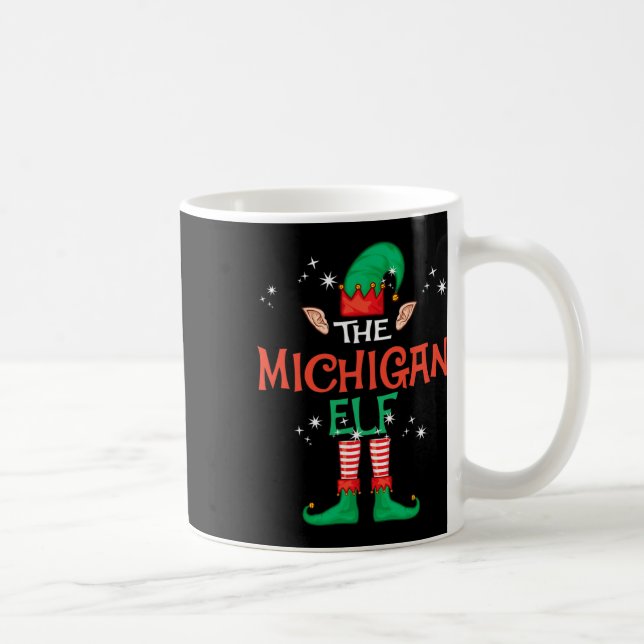 Taza De Café Navidades Del Grupo Familiar De Michigan Elf (Derecha)