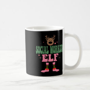 Taza De Café Navidades del grupo familiar Elf Xmas, trabajador 
