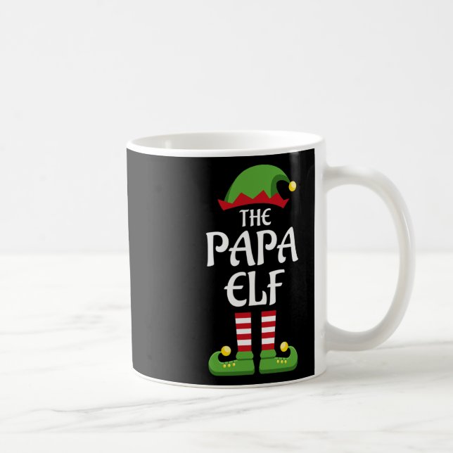 Taza De Café Navidades del grupo familiar Papa elf que hacen co (Derecha)