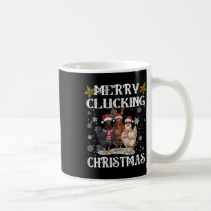 Taza De Café Navidades del Merry Clucking Funny Chicken Santa H