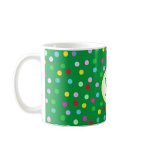 Navidades del Monograma Verde Coffee Mug