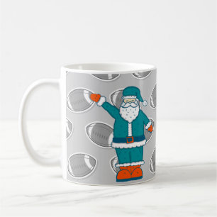 Taza De Café navidades del naranja azul verde azulado santa cla