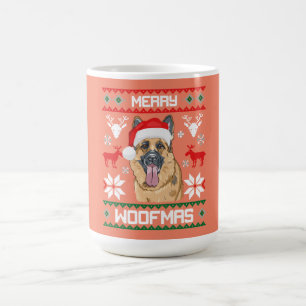 Taza De Café Navidades del Pastor Alemán Merry Woofmas Sweatshi
