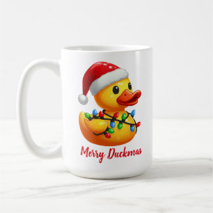 Taza De Café Navidades del pato de goma de Merry Duckmas