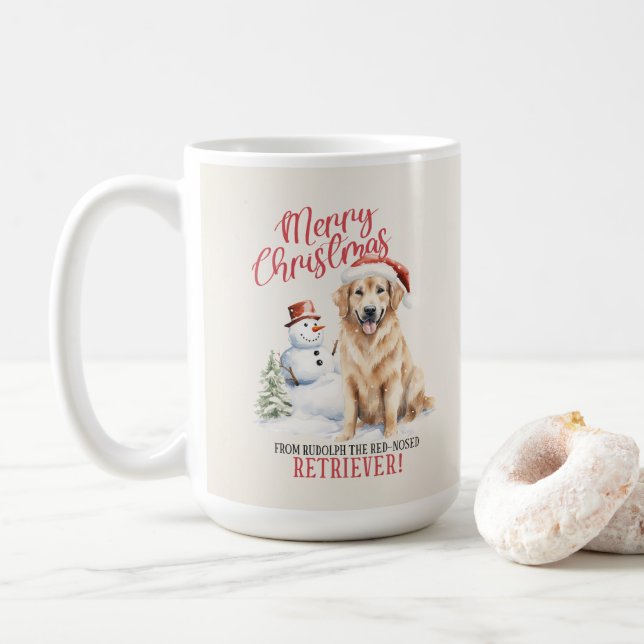 Taza De Café Navidades del perro del perro del perro del perro  (Con donut)