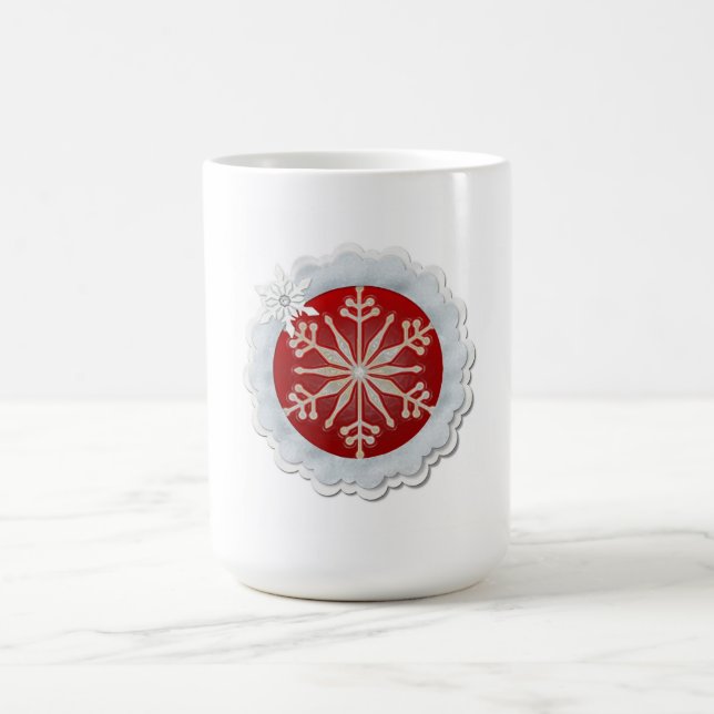 Taza De Café Navidades del Personalizable de diseño de copos de (Centro)