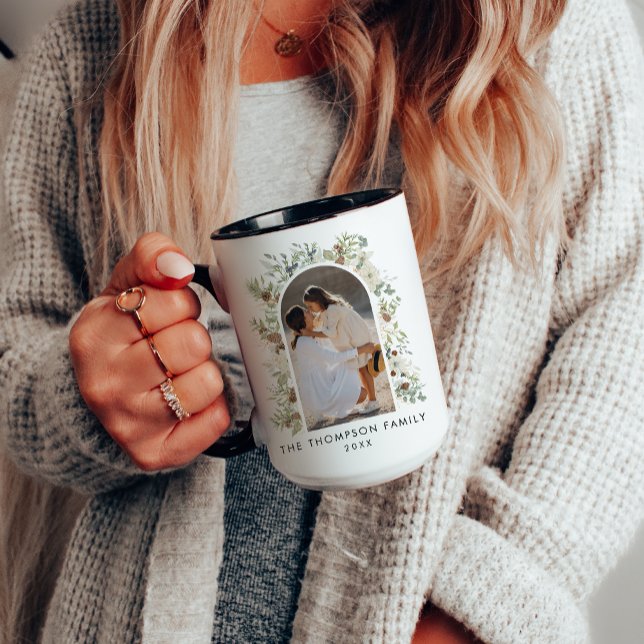 Taza De Café Navidades del Personalizado de Eucalyptus Greenery (Subido por el creador)