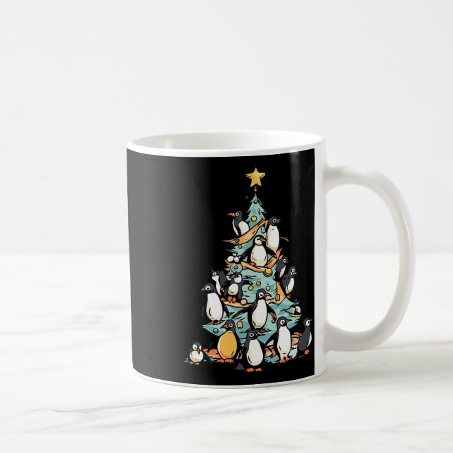 Taza De Café Navidades del Pingüino Día del Pájaro Hielo Santa  (Derecha)