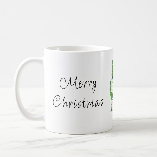 Taza De Café Navidades Desierto Cactus Suroeste (Izquierda)